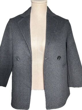 Zara Kids Charcoal Gray Double Breasted Blazer Jacket Size 8-9 (130 cm)